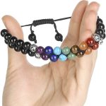 Top Plaza Bead Chakra Bracelet 7 Chakras Healing Crystals Bracelet Yoga Stone Beads Bracelets Meditation Relax Anxiety Bangle for Womens Mens - Image 3